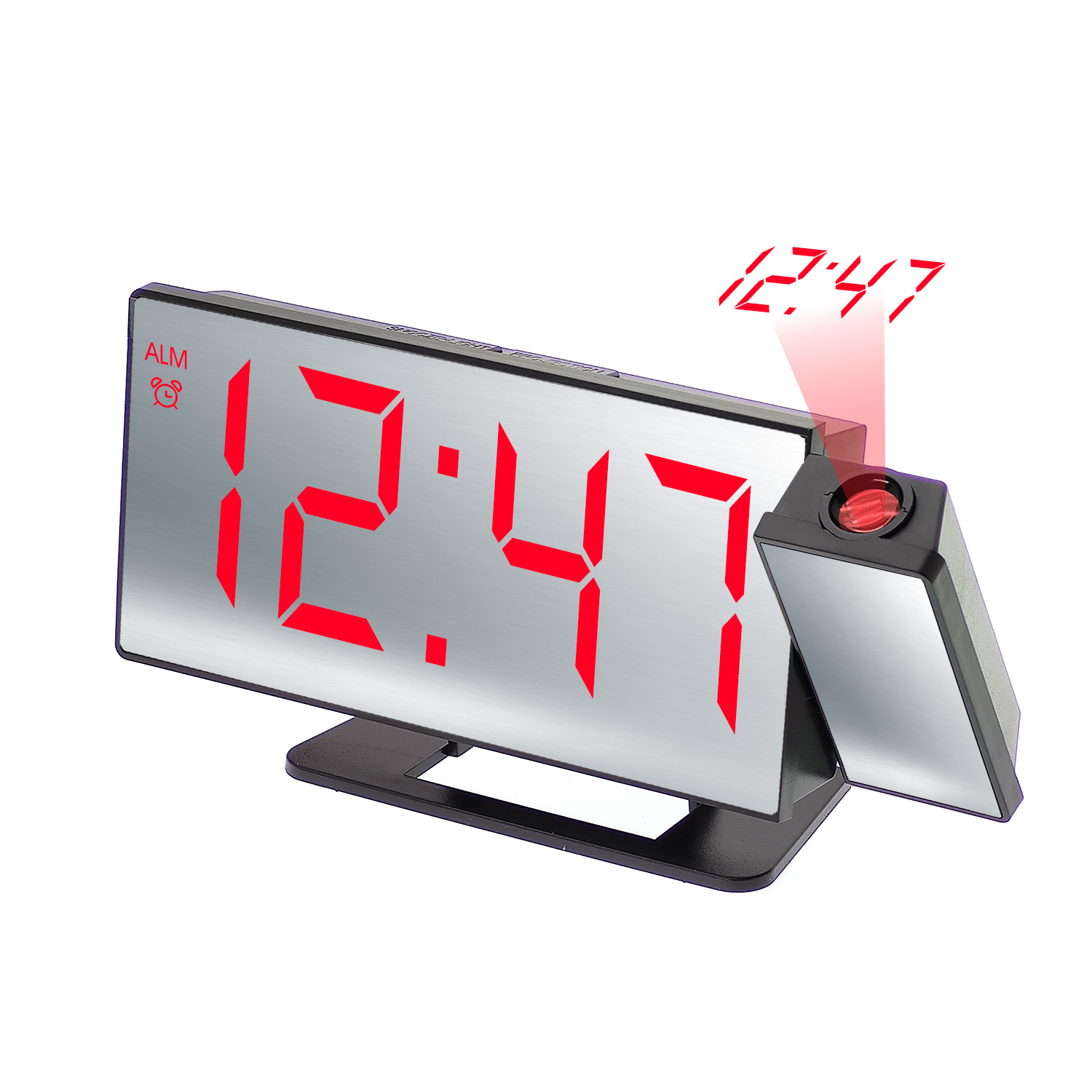 часы настольные VST-896-1 Красные, проекционные (без блока, питание от USB)