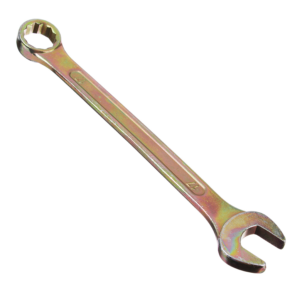 Ключ рожково-накидной, 17мм, желтый цинк ЕРМАК
