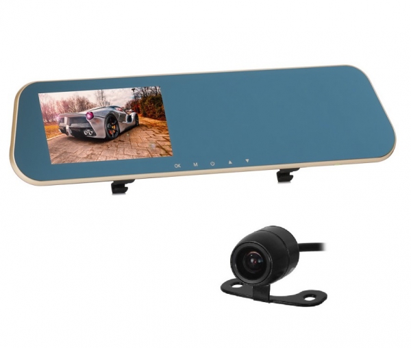 Видеорегистратор TDS TS-CAR12 (HAD-69) зеркало (две камеры, 1280х720)
