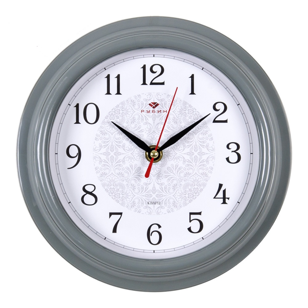 Часы настенные СН 2121 - 308 серый круглые (21x21) (5)