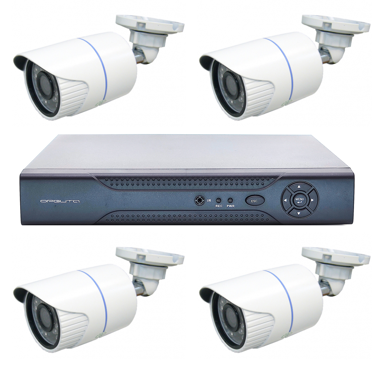 IP комплект видеонаблюдения Орбита OT-VNK03 (4 камеры, 1080, без диска)