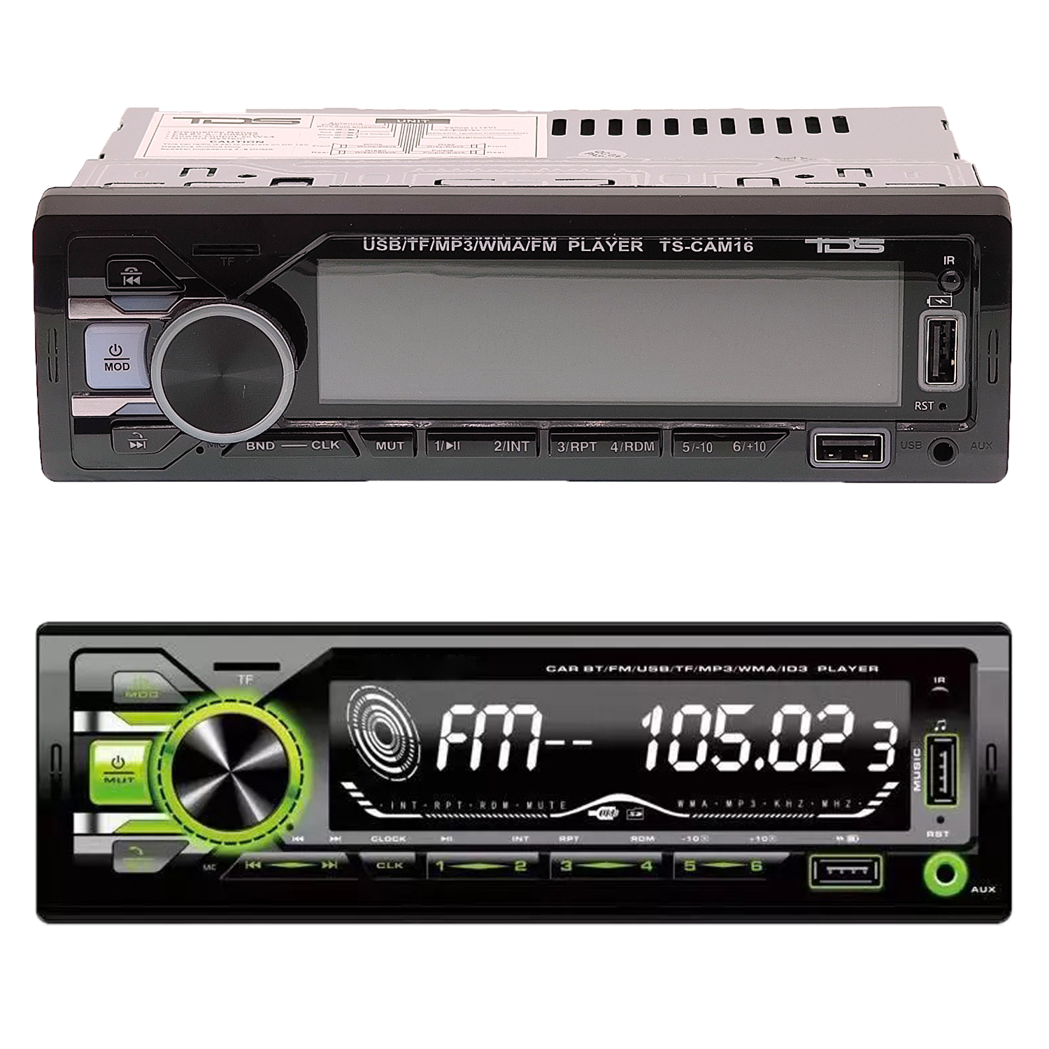 Авто магнитола  TDS TS-CAM16 (пульт ду на руль, MP3  радио,USB,TF,bluetooth)