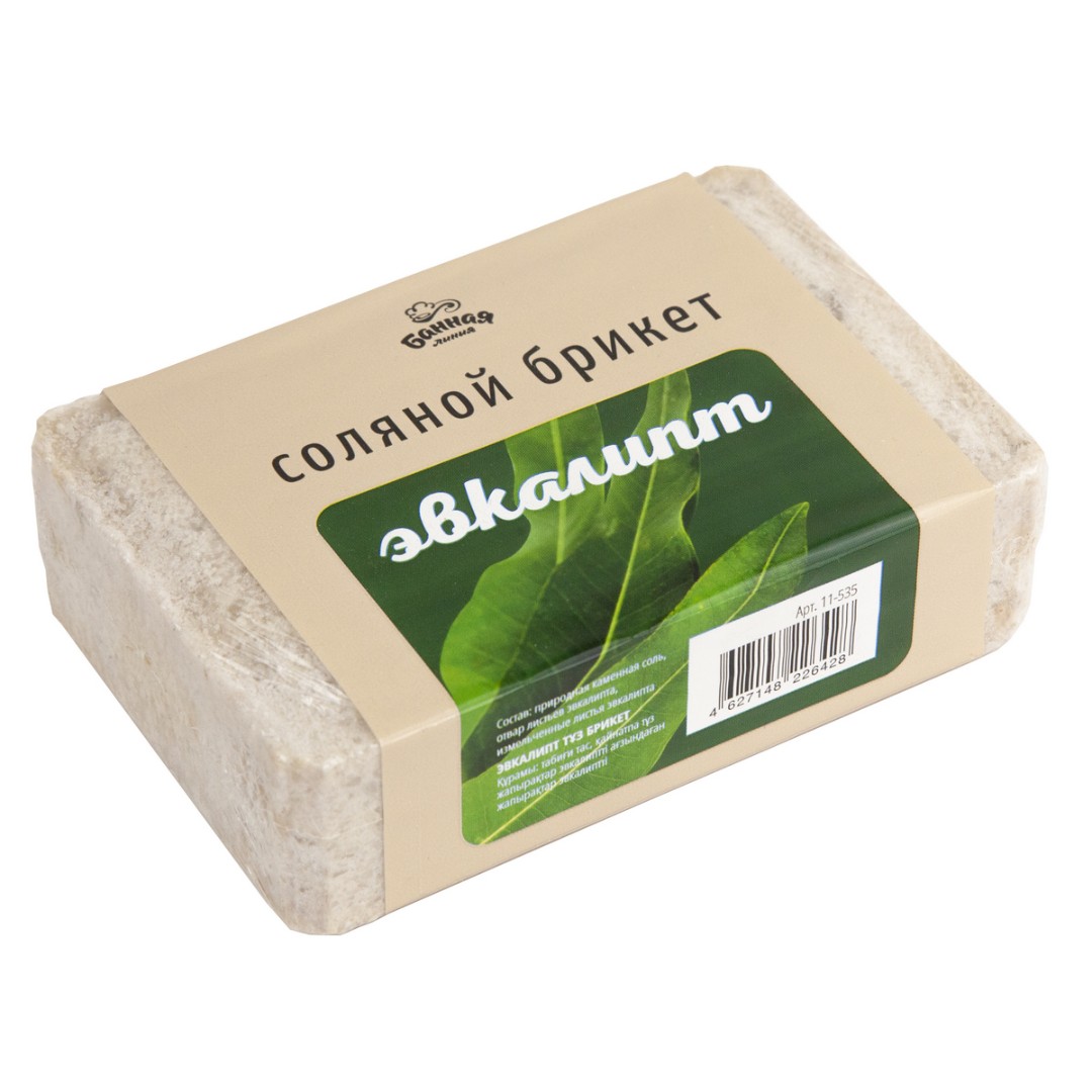 Соляной брикет "Эвкалипт", 1,2 кг, БАННАЯ ЛИНИЯT