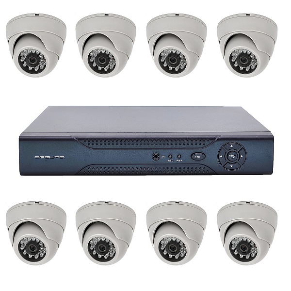 AHD комплект видеонаблюдения OT-VNK02 (8 камеры, 1080N, Видеорегистратор, без диска)