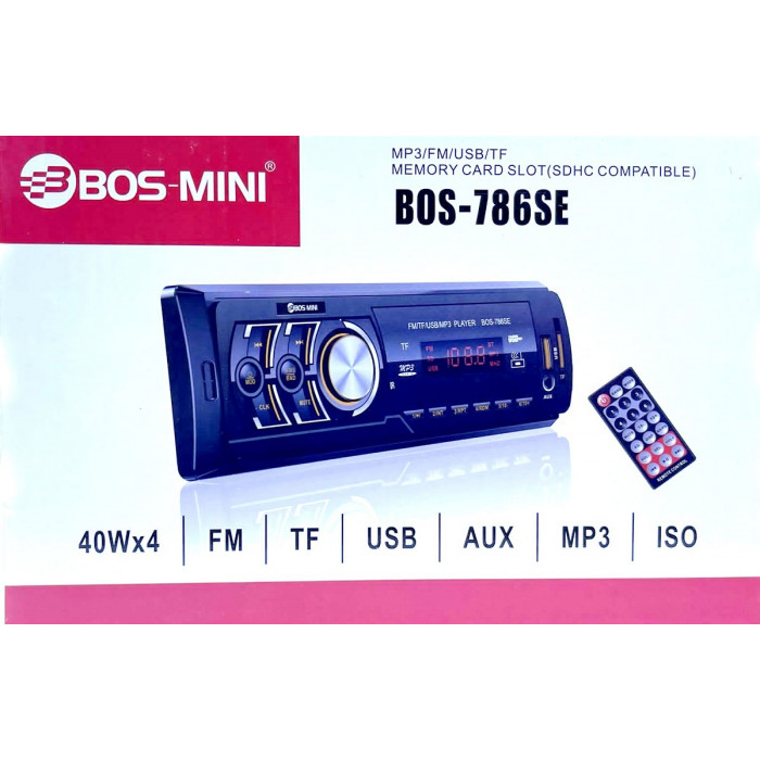 автомагнитола+Bluetooth+USB+AUX+Радио BOS Mini 786SE