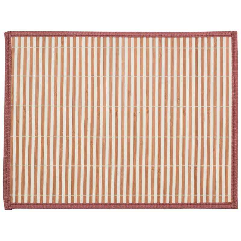 Салфетка сервировочная Рыжий Кот из бамбука BM-06, цвет: бело-коричневый, подложка: EVA