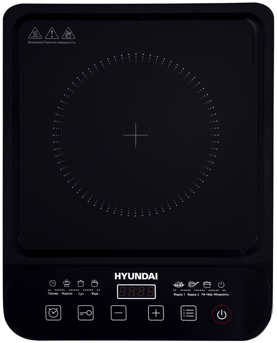 Плитка индукционная электрическая Hyundai HYC-0106 черный (1,4кВт, стеклокерамика)
