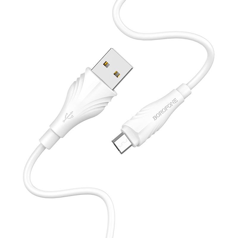 Кабель USB - micro USB BOROFONE BX18 Белый 2.4A, 2м