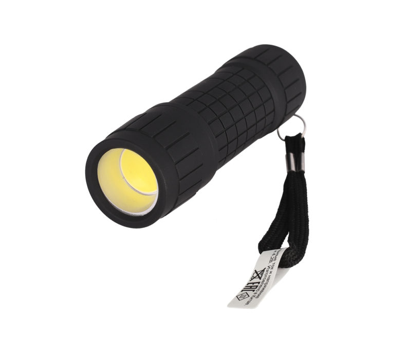 Фонарь  Ultra Flash  LED 16011(3ХR03 черный, COB LED 3Вт, пласт, блист-пакет)