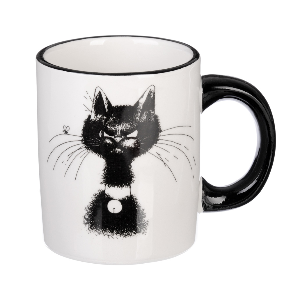 Черный кот Кружка 300мл, керамика