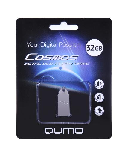 USB2.0 FlashDrives32 Gb Qumo Cosmos Silver