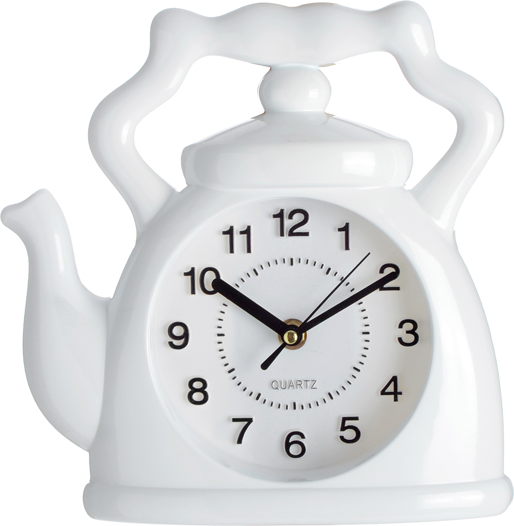 Часы настенные MAX-CL341 белый (в виде чайника, размер: 24х24см)