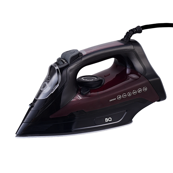 Утюг BQ SI1003 Чёрный-красный (2600Вт керам, автоотключ 30сек/8мин, пар удар, самооч, капля-стоп)
