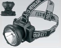 Фонарь  Ultra Flash  LED 5364 (налобн аккум 220В,черный,0,5 Ватт LED,2реж,пласт,бокс)