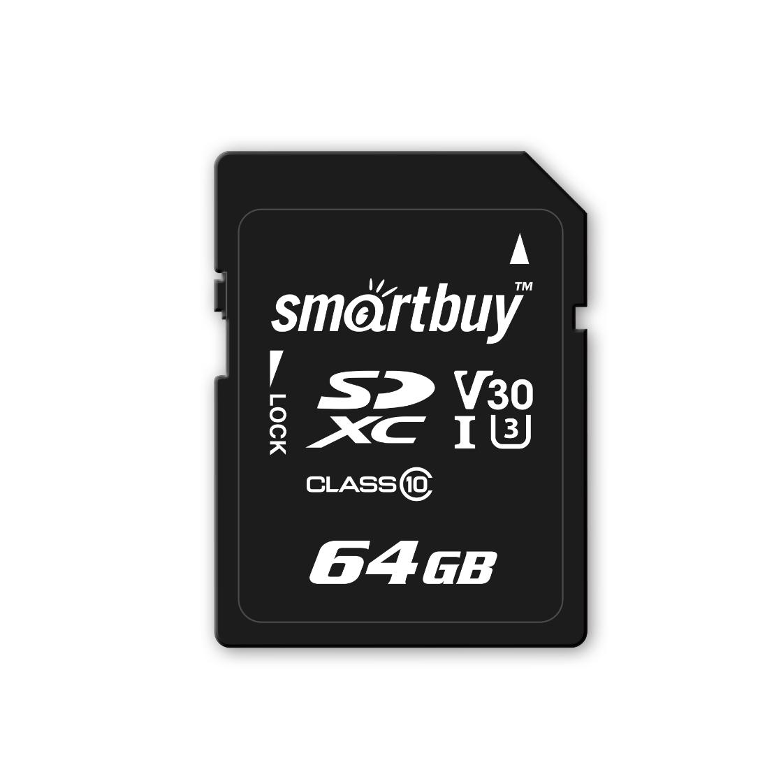 Пам. SDXC 64GB Smartbuy Class10 U3 (SB64GBSDXC10U3)