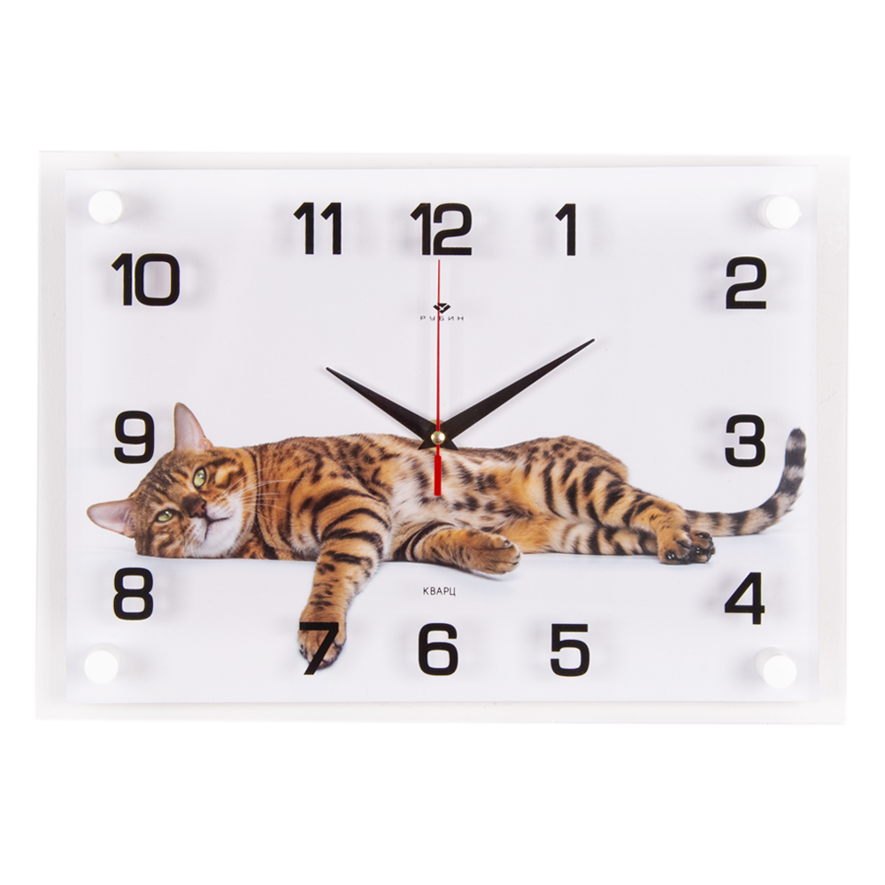Часы настенные СН 2535 - 096 Бенгальский кот прямоугольн (35x25) (10)