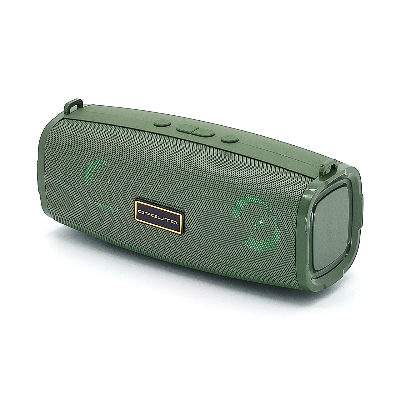 Колонка портативная с BLUETOOTH  OT-SPB104 Зелёный (2*3Вт, USB/FM/TF/ AUX, акк, 19*7.5*8.0 см)