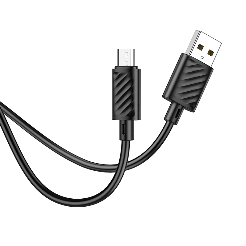 Кабель USB - micro USB HOCO X88 Чёрный  2.4A,1м