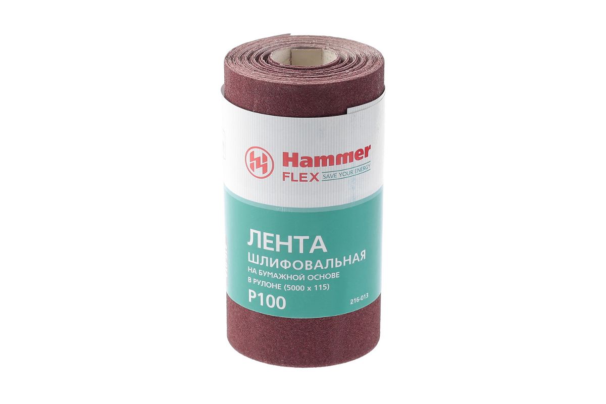 Шлиф лента Hammer Flex  216-013 115х5м  P100 бум. основа, рулон