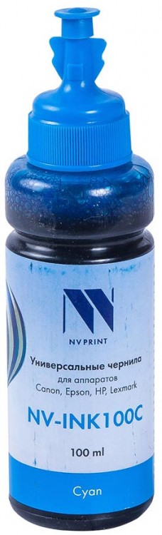 Чернила NV-INK100U Cyan универсальные на водной основе для аппаратов Сanon/Epson/НР/Lexmark (100 ml