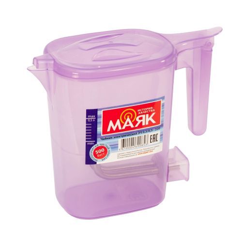 Чайник Маяк ЭЧ 0,5/0,5-220  (0,5л, 0,5кВт) цвет фиолетовый