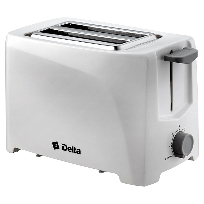 Тостер DELTA  DL-6900 белый (700Вт, 6-позиц таймер) 6/уп