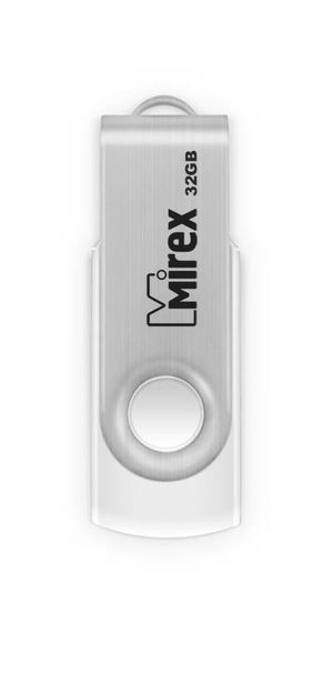 USB2.0 FlashDrives64 Gb Mirex SWIVEL WHITE