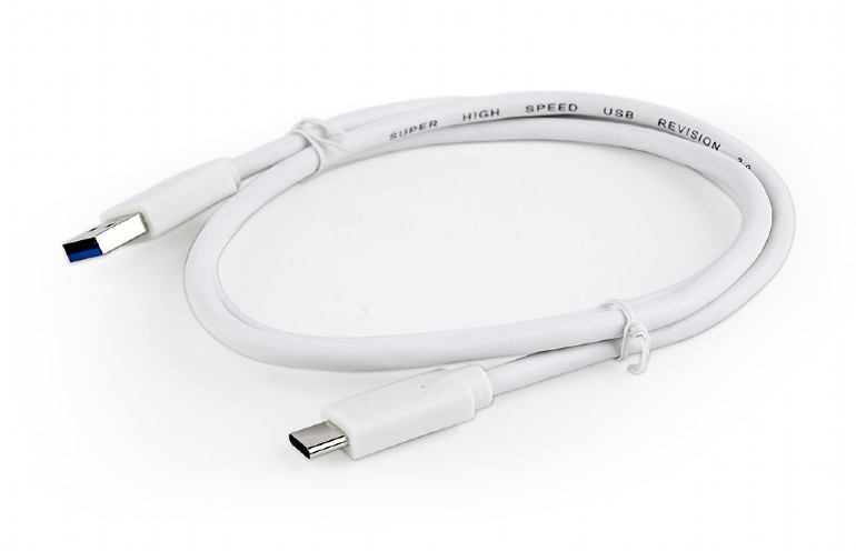 Кабель Bion USB 3.0 AM to Type-C (AM/CM), 1 m, white. 5 Гбит/с .3A (36W) [BXP-CCP-USB3-AMCM-1M-W)