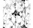 Пленка самоклеющаяся Grace 5759-6-45 тёмн растения на белом фоне, повышенная плотность, 45см/8м