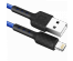Кабель USB - Lightning F181, blue 1м, 2,4А,нейлон пакет Defender
