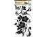 Наклейка   RDA 5625  черные цветы, бабочки со стразами /уп.12/. Наклейки декоративные, интерьерные, наклеёки на стекло и на мебель оптом со клада в Новосибриске.