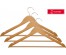 Вешалки для одежды набор 3шт, деревянных с перекладиной, 3шт, лак GR-CH19809