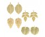 Подвесок набор в виде листьев 8-10см, металл, золото, 4 дизайна