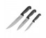 Набор ножей LARA LR05-46  3 предмета: Поварской, Универс., Для овощей. пластик. чёрная ручка(блисте