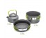 Набор посуды походный Огонек OG-TRD01 серый (чайник 0,8л, кастрюля 1,8л, сковорода 0,9л)Мангал оптом со склада в Новосибирске. Большой каталог посуды для пикника оптом по низкой цене