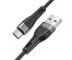 Кабель USB - TYPE C  BOROFONE BX46 Rush 1 метр, 3А, силикон, чёрный