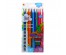 Карандаши 12 цветов FLOMIK пластиковые стираемые, ластик, прокрашенный трехгран корпус