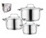 Fanhoff набор посуды (6) кастрюля 7,7л+6,5л+5,1л  ступенчатое теплораспределительное дно 192-47157