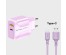 Блок пит USB сетевой  Орбита OT-APU60 + кабель Type-C Фиолетовый (DP, 2400mA, 1м)