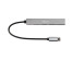 USB - Хаб FORZA 4 в 1, 3xUSB 2.0, 1xMicro-SD, штекер Type-C, корпус металлик, пластик