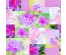 Клеенка GRACE F8937 весенние цветы в лилово-малиновых тонах, ткань с пвх покрытием 1,37(+-3)х20м